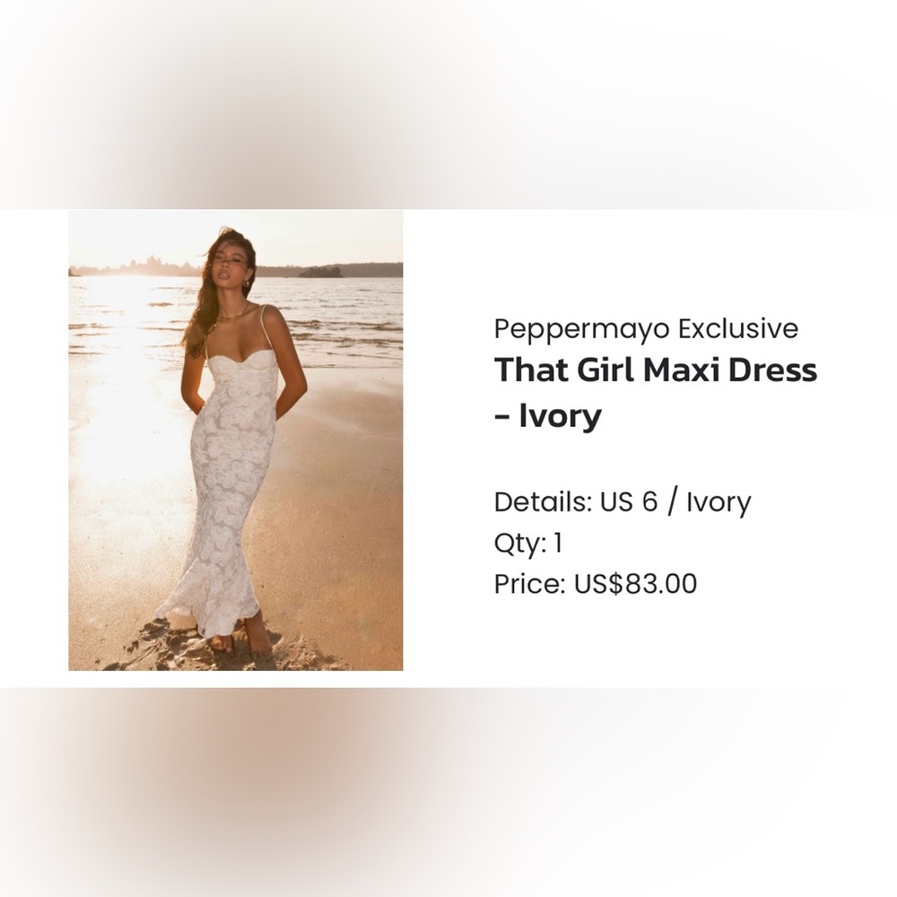 Peppermayo Ivory Maxi Dress